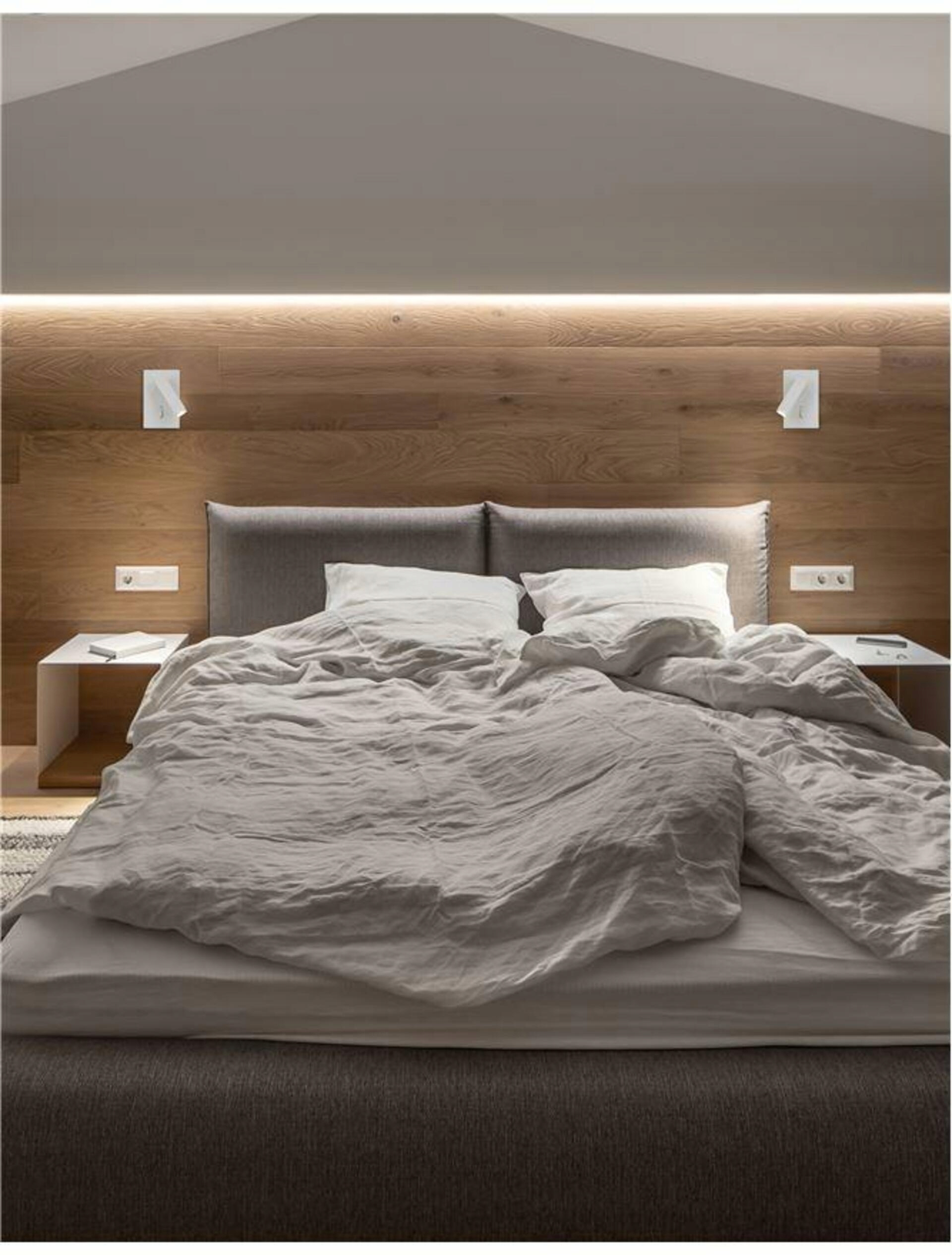 Nova Luce bodové svietidlo Dona biely hliník Led Cree 3W 230V vypínač na tele