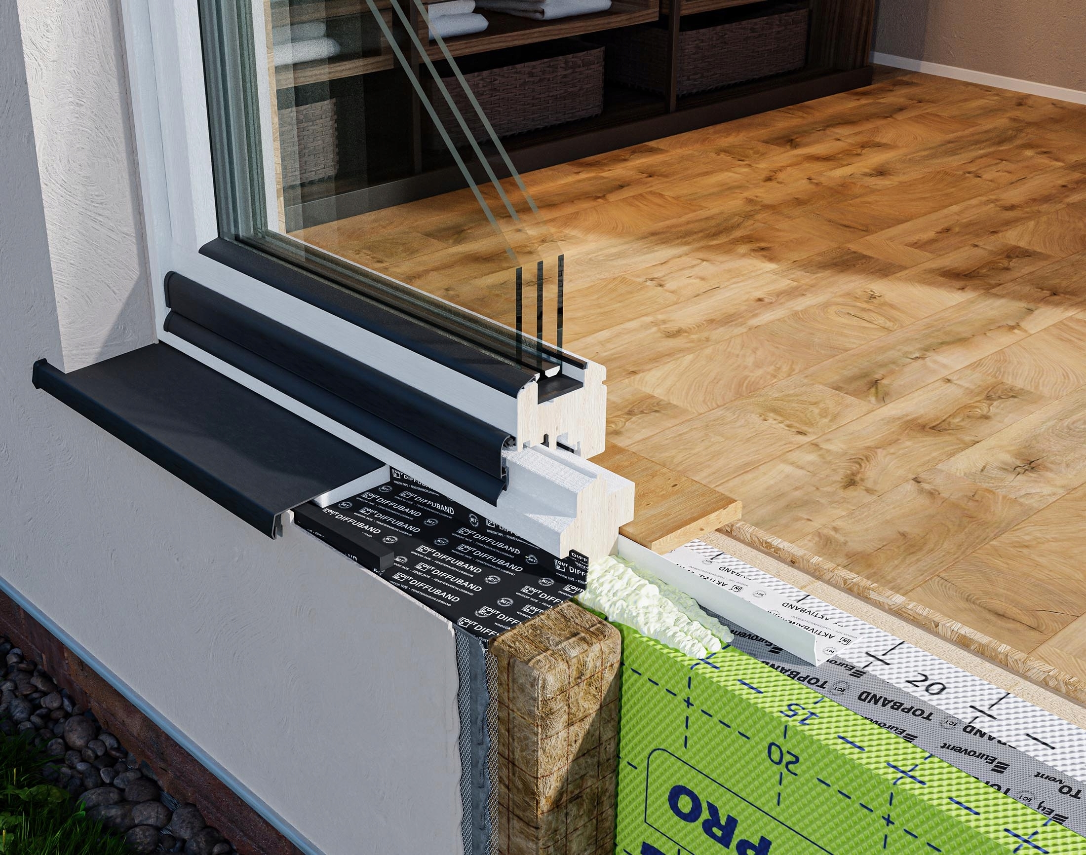 TAŚMA USZCZELNIAJĄCA DO CIEPŁEGO MONTAŻU OKIEN NA PEŁNYM KLEJU WEWNĘTRZNA Rodzaj taśma