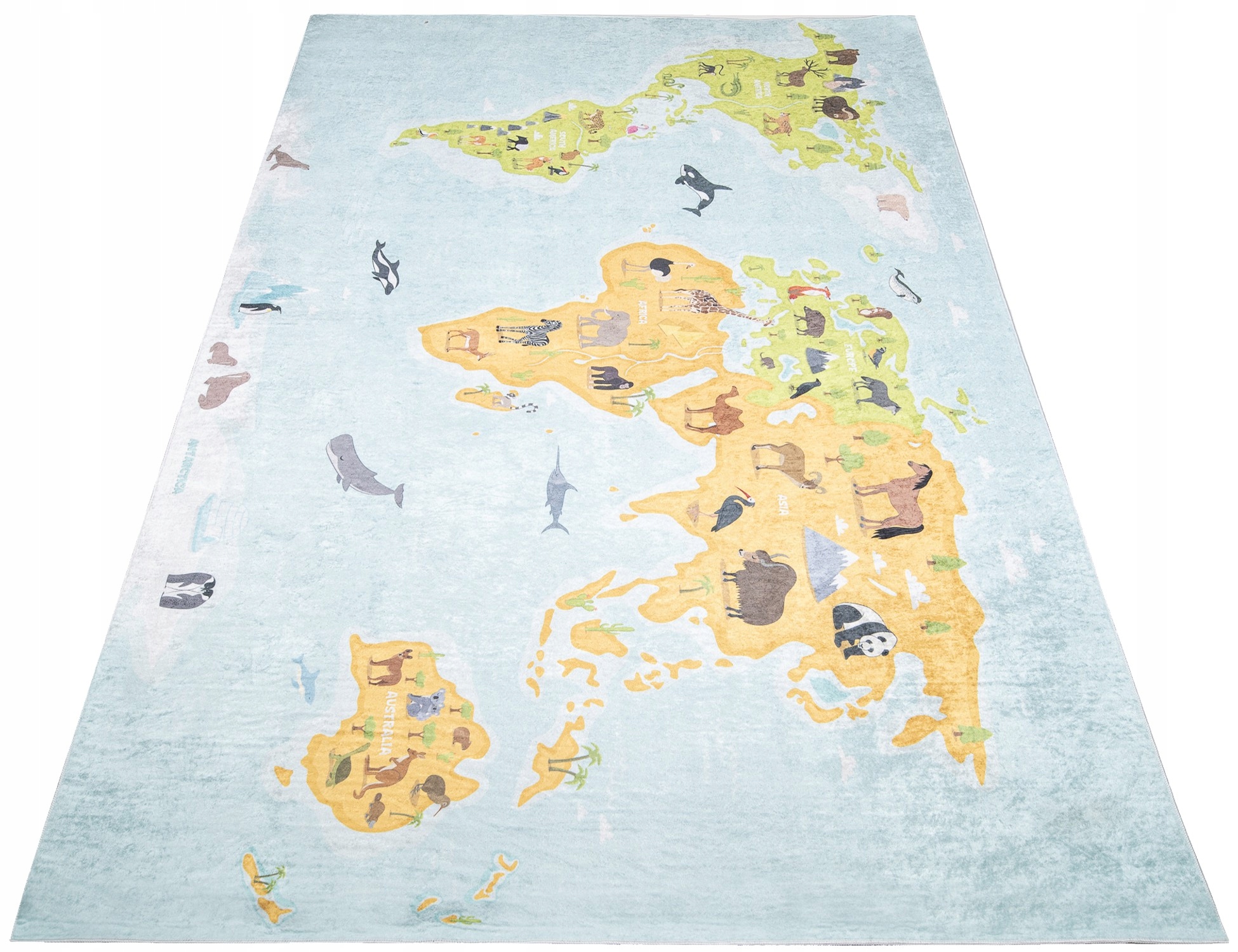 Koberec Barevný Dětský 160x230 Mapa kontinentů