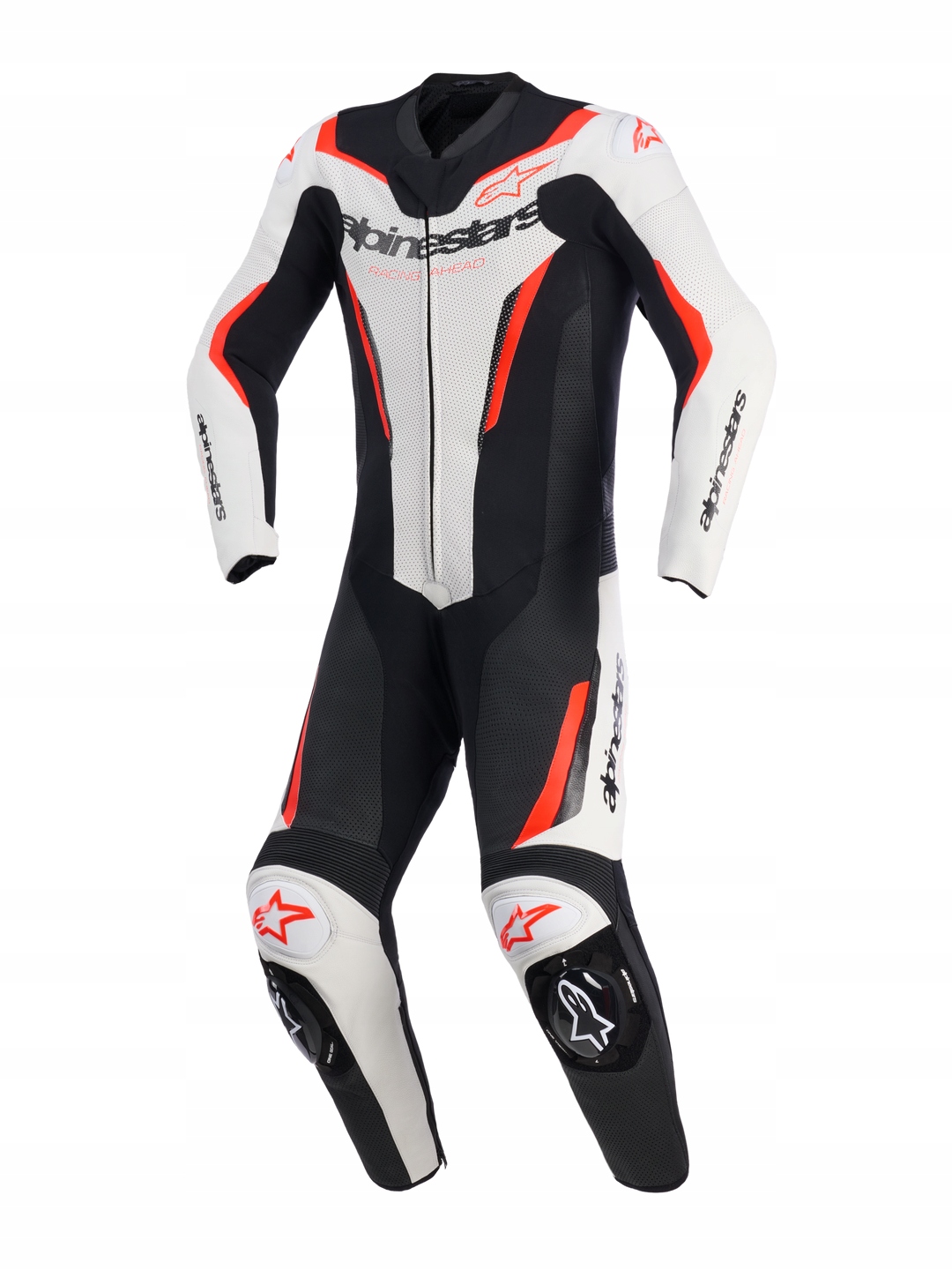 Jednodielna Kožená Kombinéza Alpinestars Gp Force V2 1PC Wh/bk/r (54)