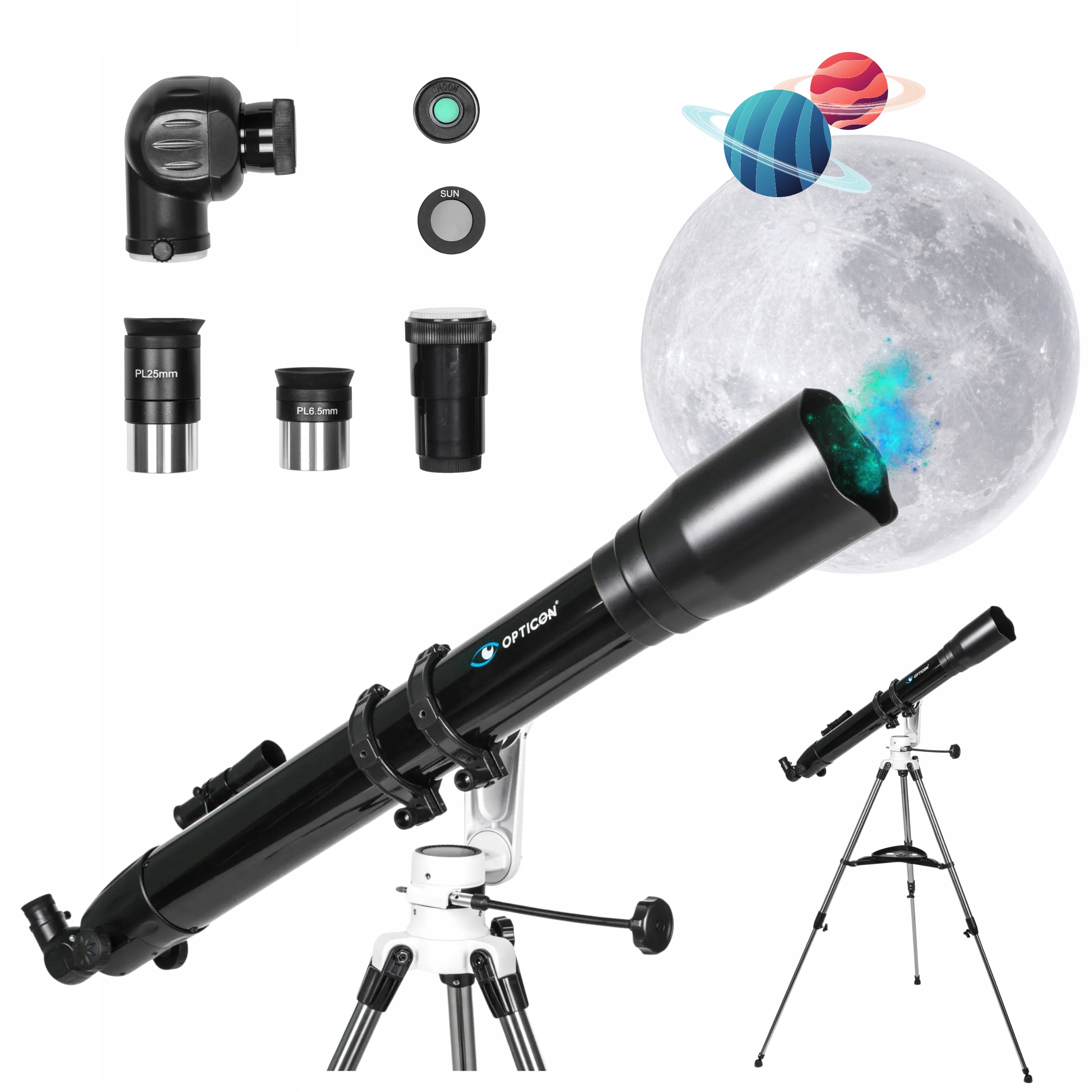 Astronomický dalekohled Opticon D80F900AZ16-Y příslušenství