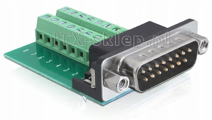 

Adapter terminal gameport męski Sub-D 15pin raster
