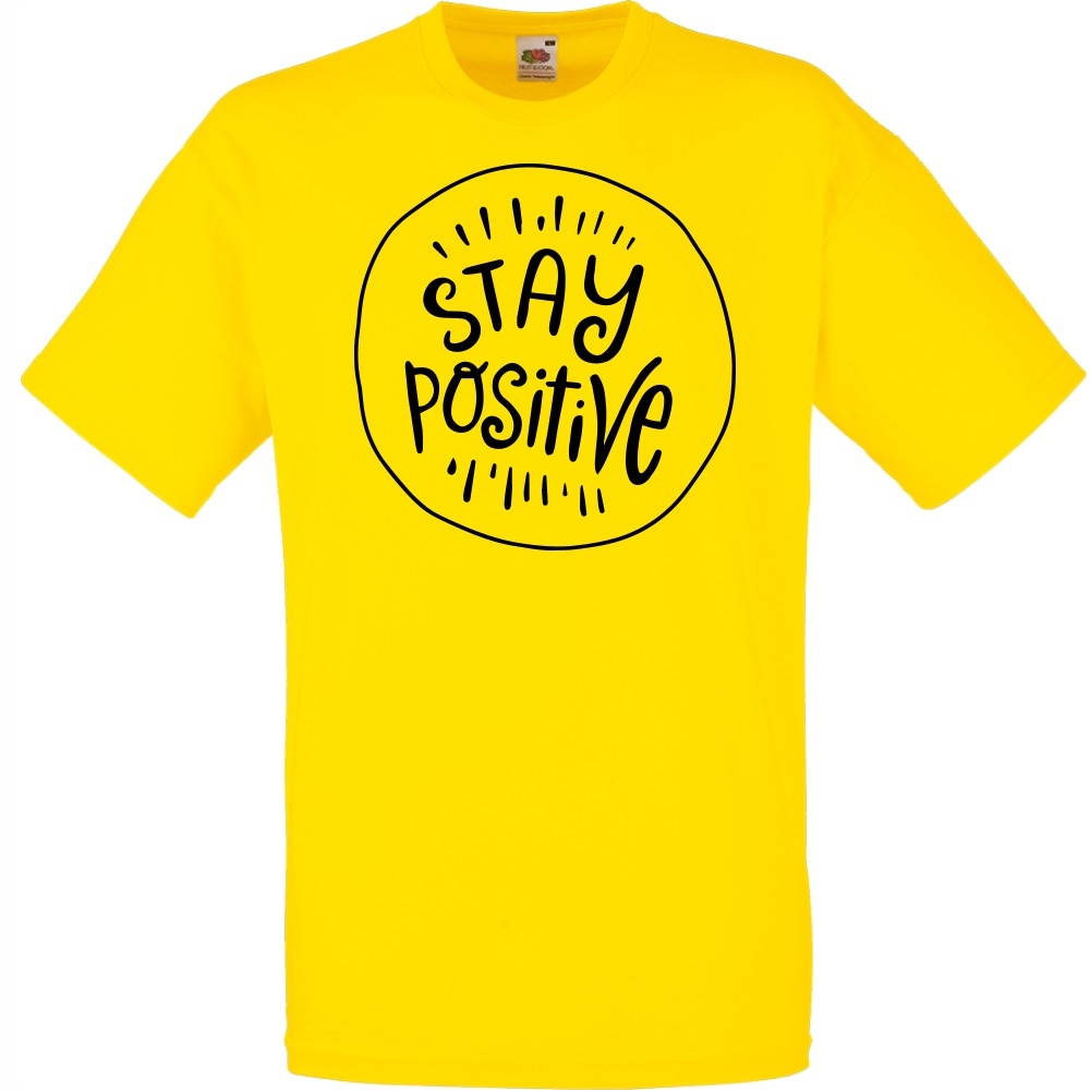 

Koszulka stay positive pozytywnie M żółta jaskrawa