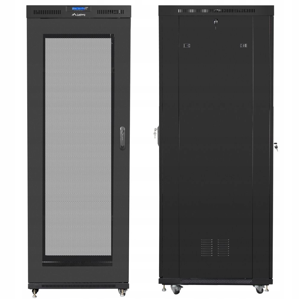 42U / 800x1000 мм RACK 19 стояча перфорована шафа LANBERG V2 з термостатом