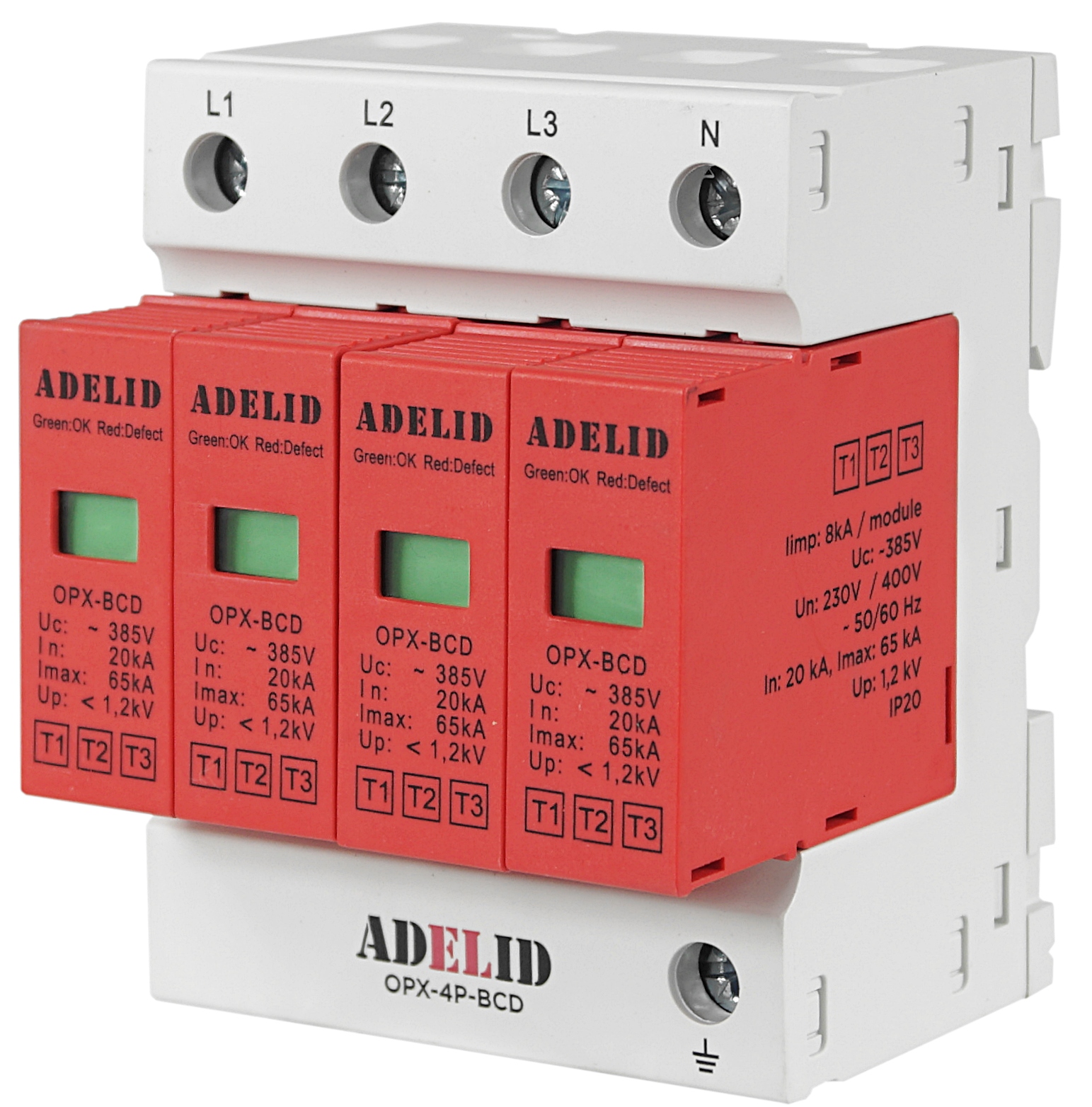 

Ogranicznik Ochronnik Przepięć B+c+d 4P 3-FAZ