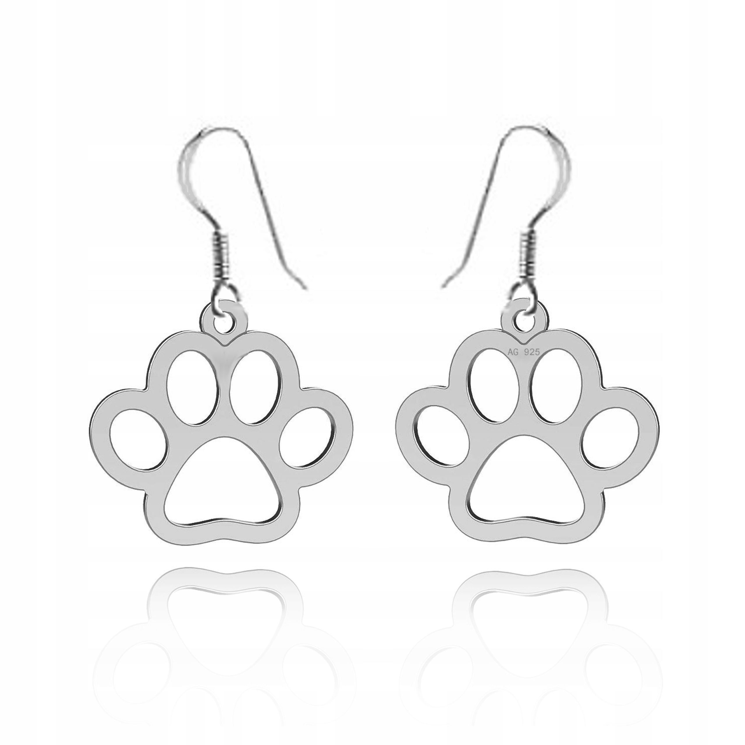 

Srebrne Kolczyki Pies Łapa Łapka Psa srebro 925