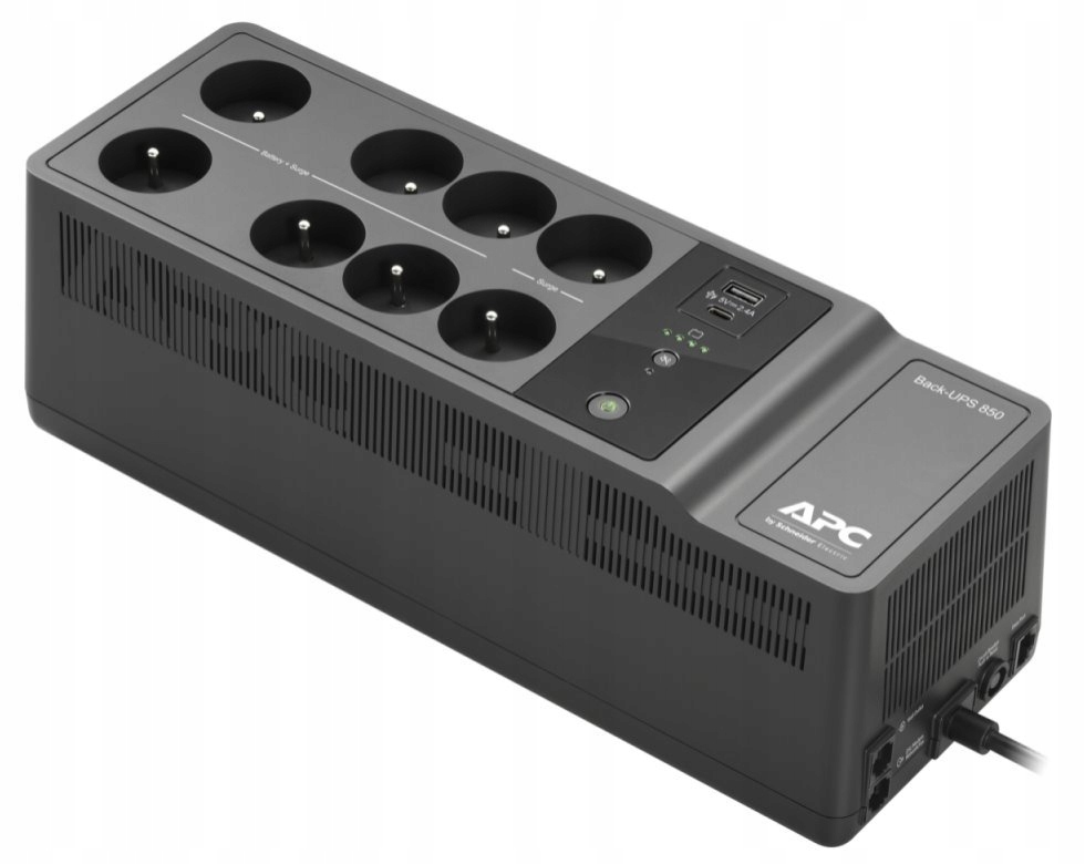 Apc Back-UPS 850VA (520W)/ Usb Type-C a A nabíjecí porty/ 230V/ 8x česká zá
