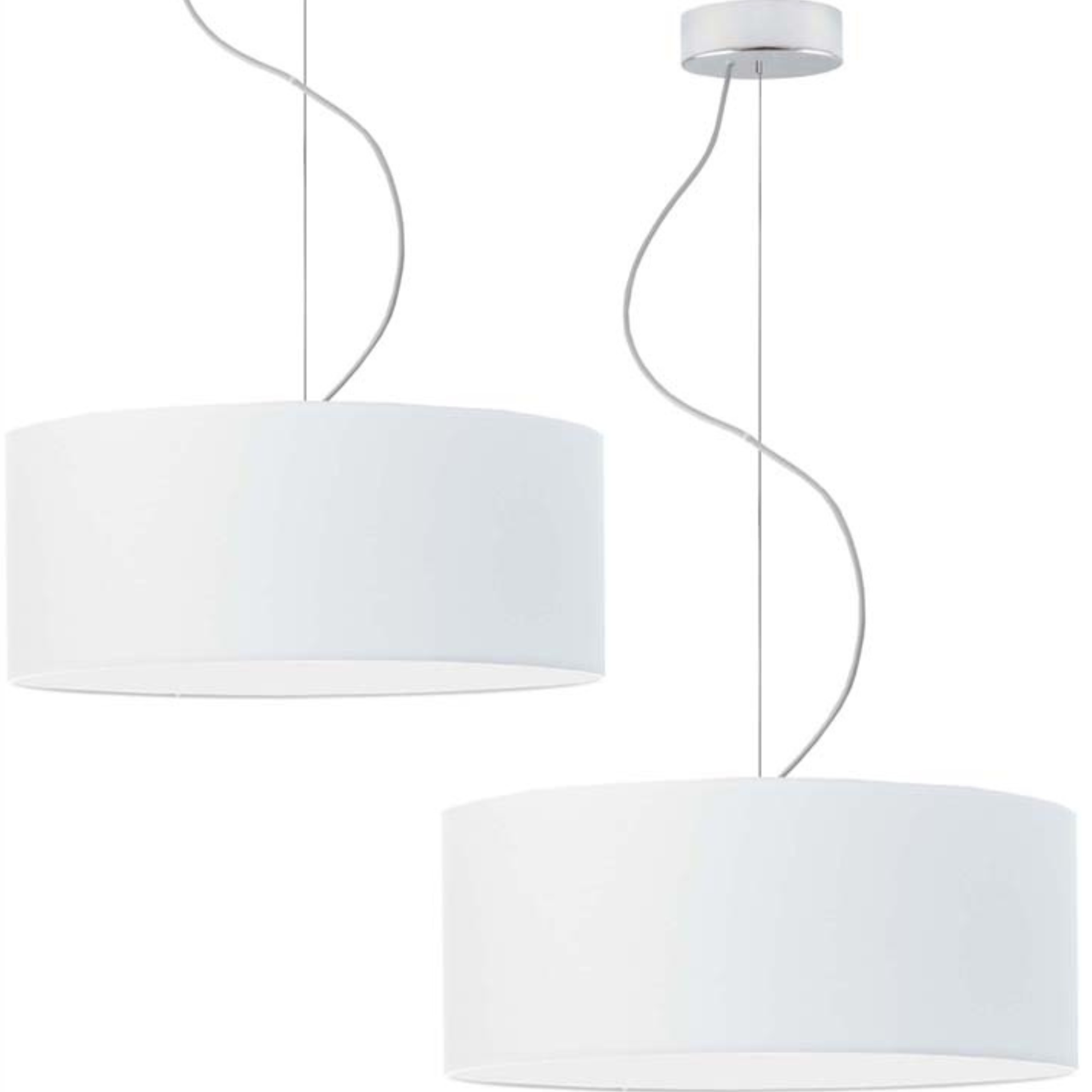 

Lampa wisząca zwis żyrandol 40cm abażur do salonu