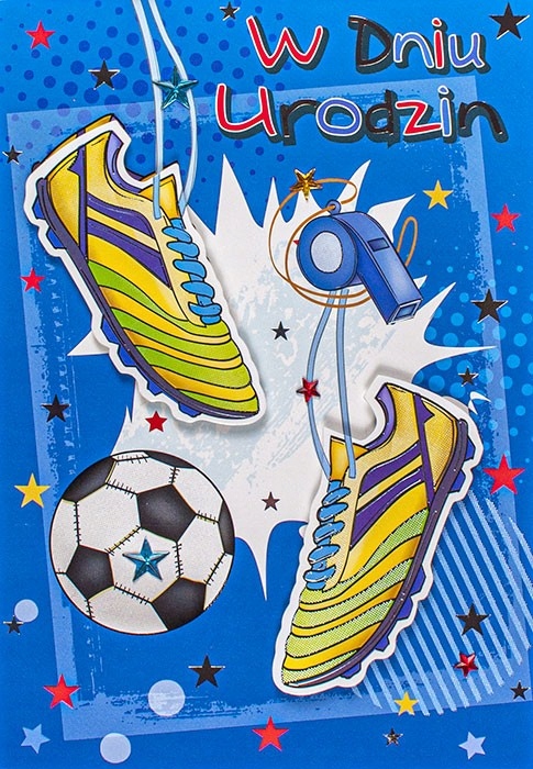 Kartka urodzinowa dla piłkarza z życzeniami M711