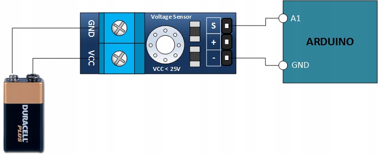 Moduł pomiaru dzielnik napięcia 5/25V do arduino Kod producenta Dzielnik napięcia 5V / 25V dla Arduino