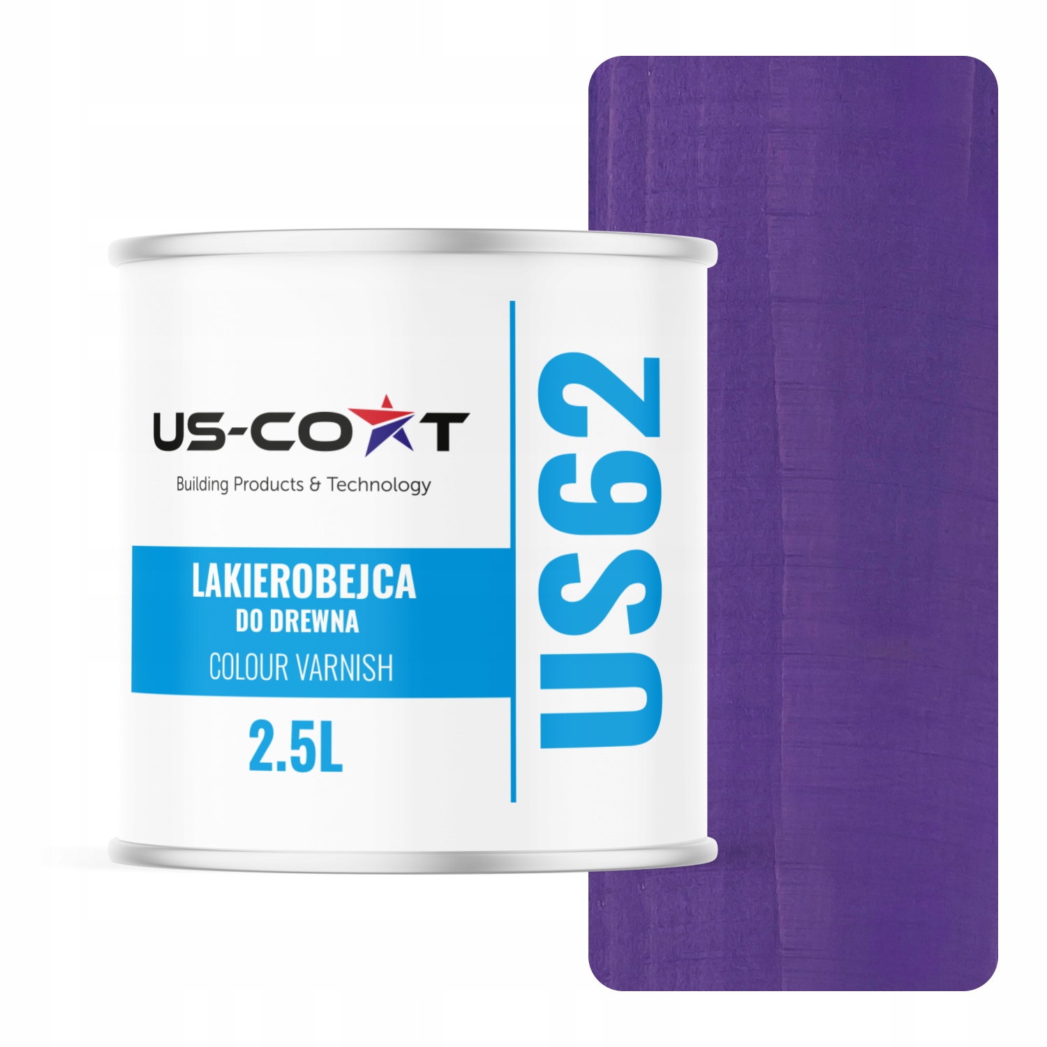 Lakovací Hmota Na Dřevo 3V1 Lazura Barva Fialová Satén 2.5 L Ochranná Uv
