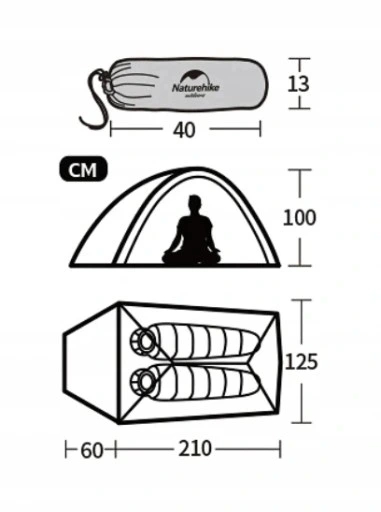 LEKKI NAMIOT CLOUD UP 2 20D UPDATED NATUREHIKE Liczba osób 2