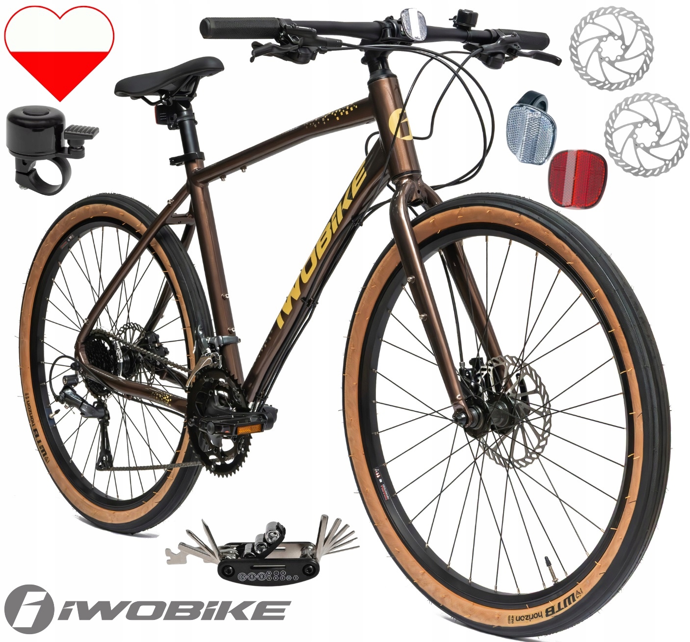 Pánské kolo Gravel 27,5" Iwobike 2025 Shimano Claris Hydraulika Aluminium