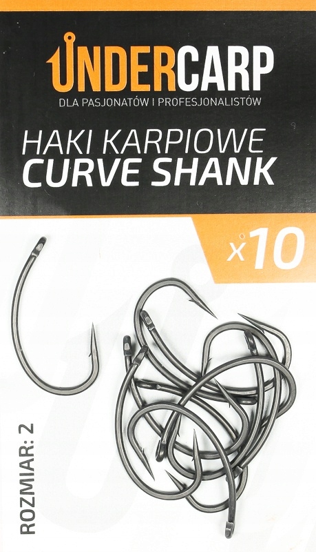 Undercarp Teflonowe haki karpiowe Curve Shank 4 op 10szt