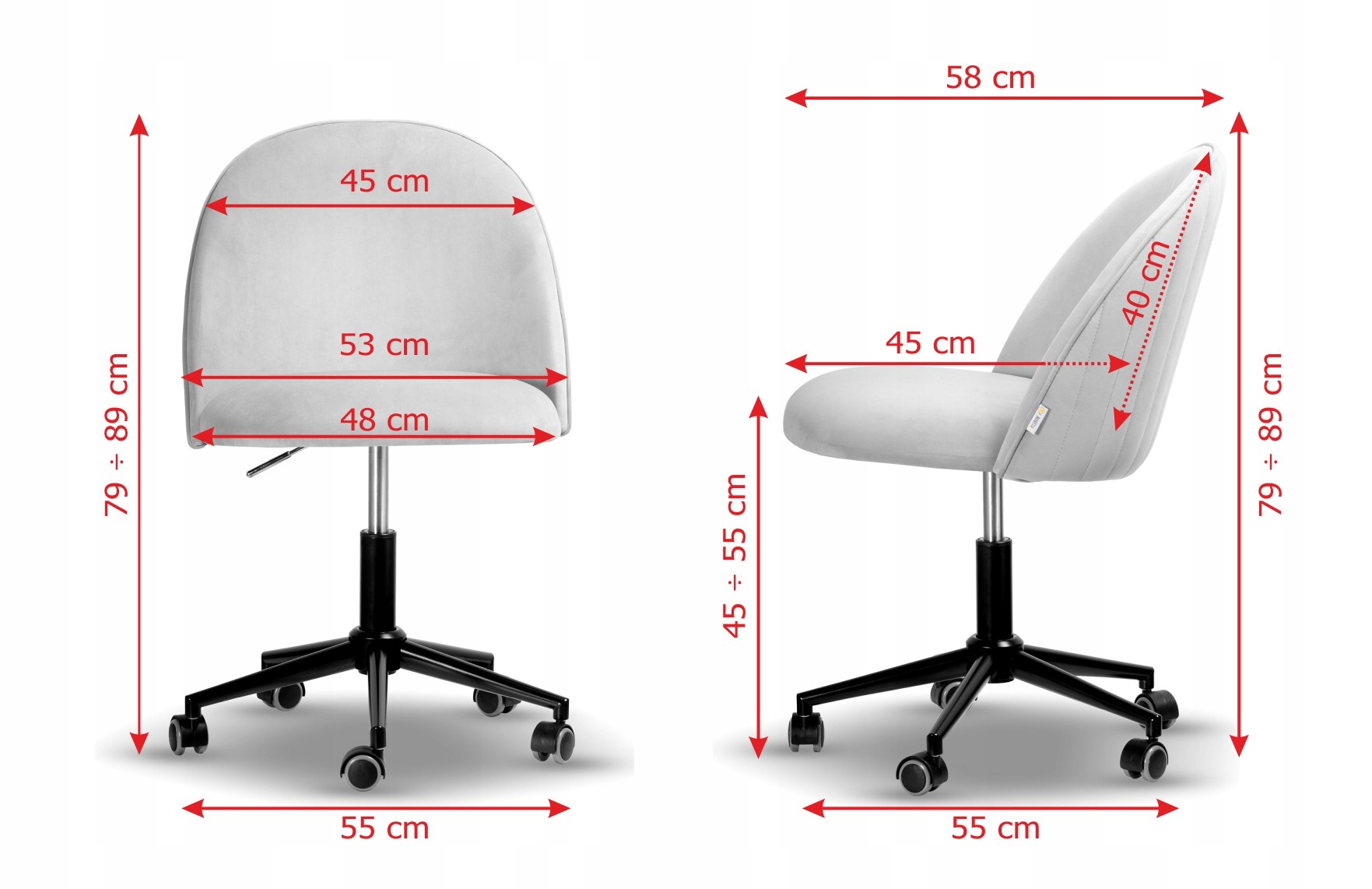 SOUL turkus - krzesło obrotowe welur w stylu LOFT Model SOUL