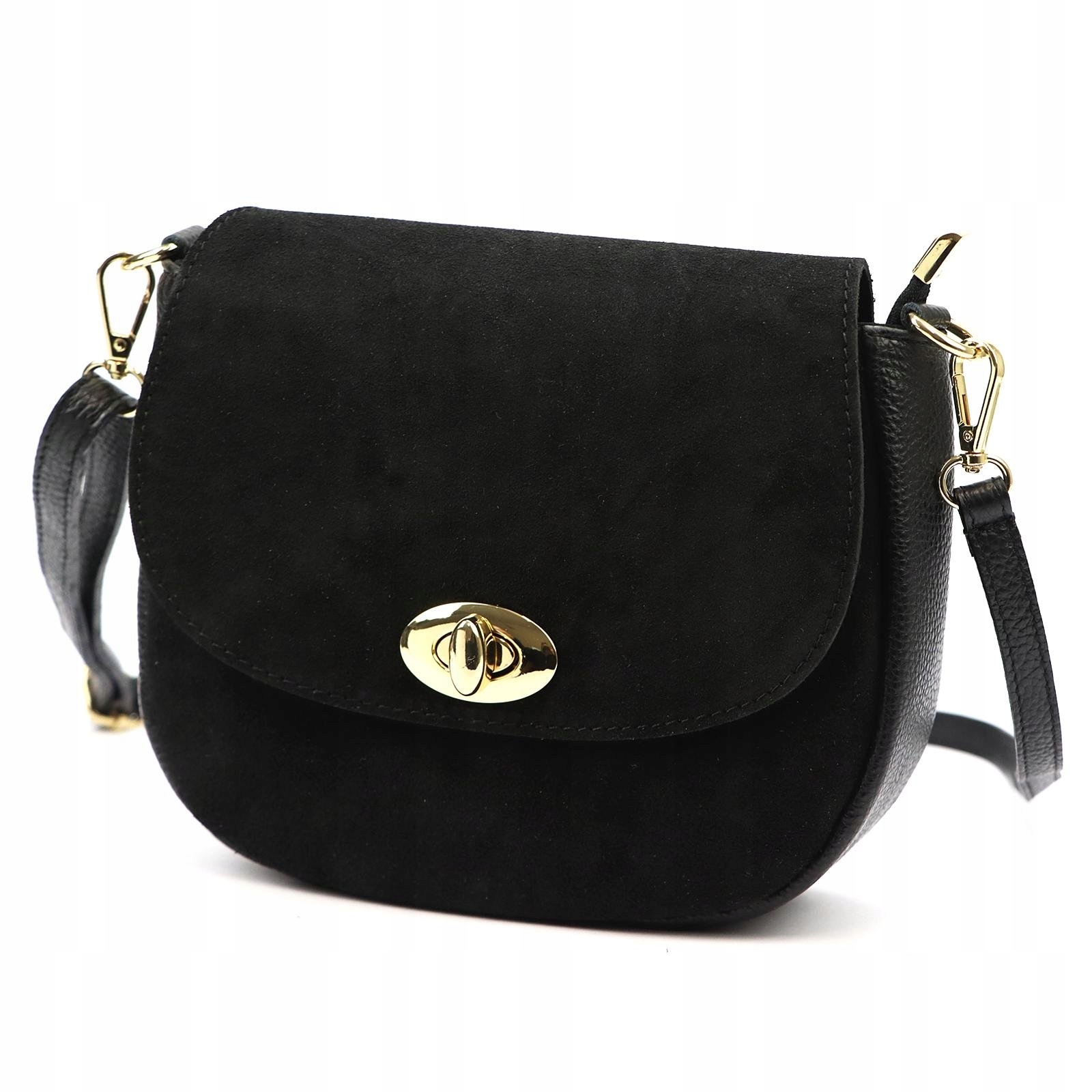 Dámská kabelka přes rameno kožená černá Luka