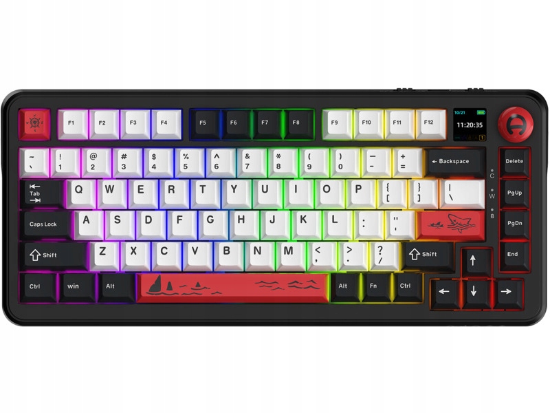 Klawiatura Ajazz AK820 Max Plus Czarno-biało-czerwony