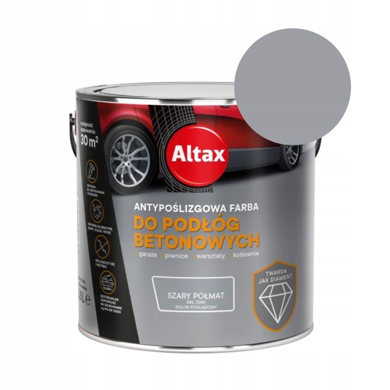 Altax Farba Do Podłóg Betonowych 2.5L Szary Półmat