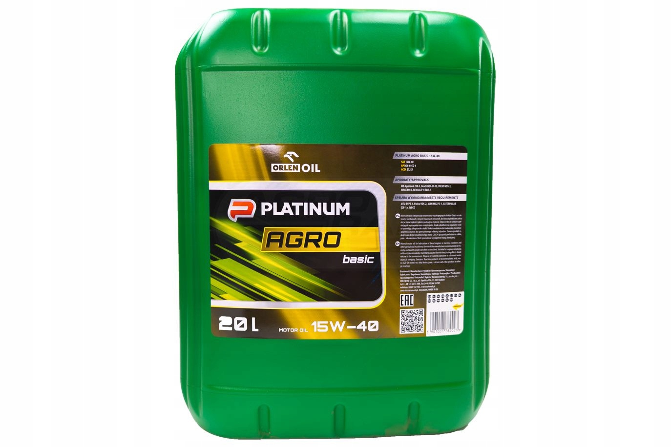Olej ORLEN OIL AGRO BASIC 15W40 20 L., 15W40 20 L.