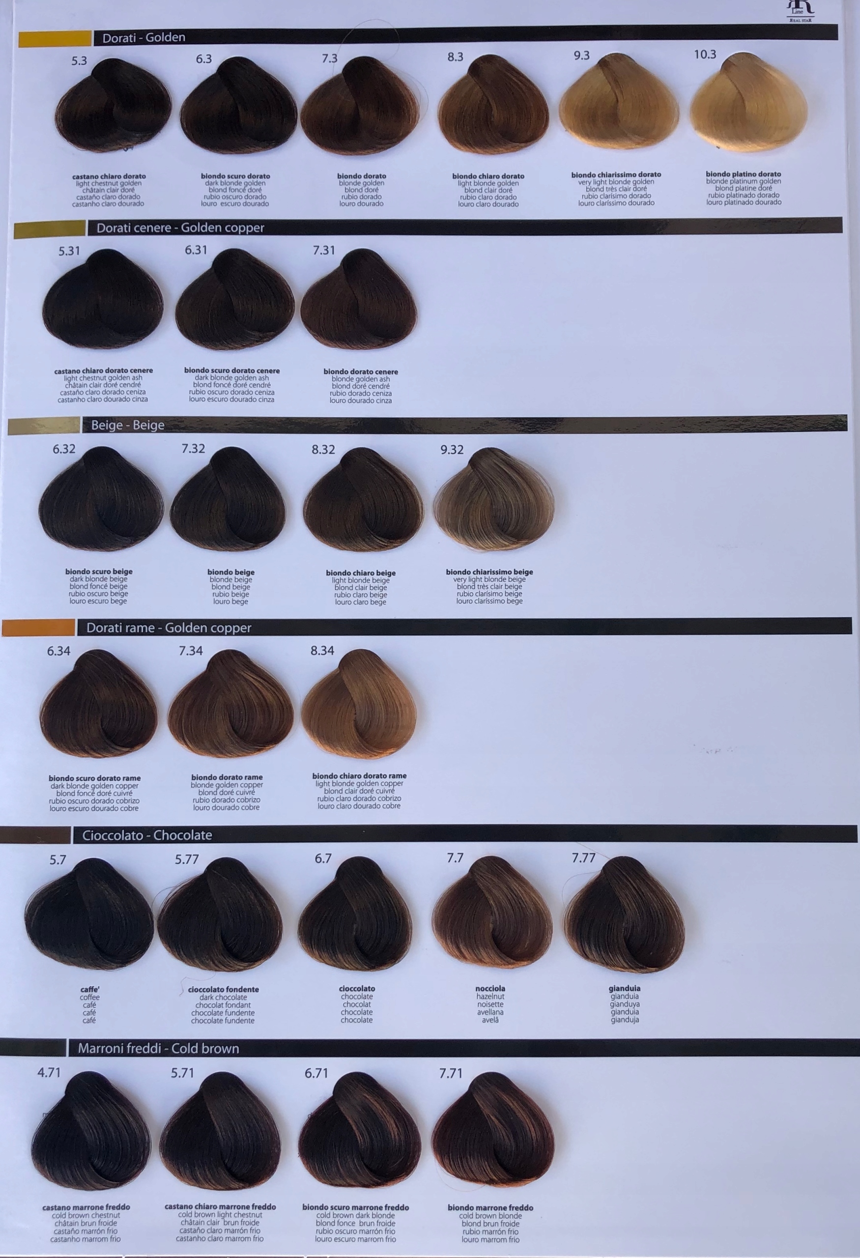 RR LINE FARBA DO WŁOSÓW CAŁA PALETA 100ml Typ farby