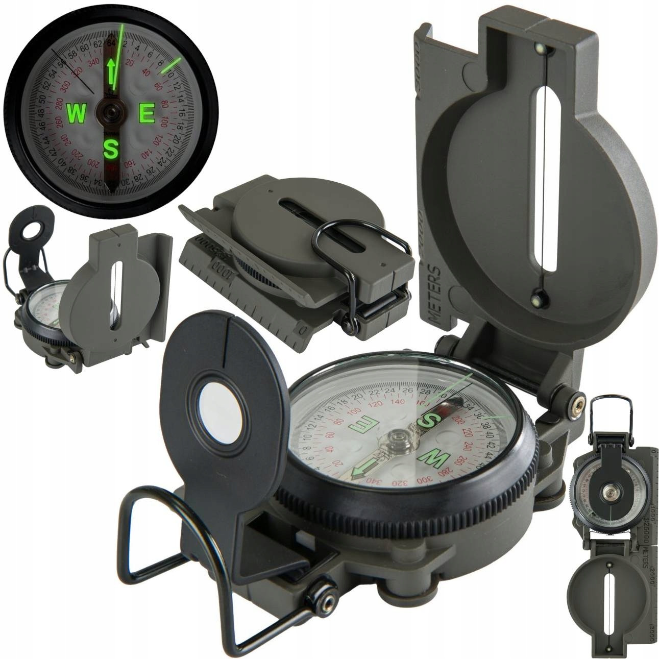Busola Nawigacyjna Aluminiowa Helikon wojskowa Kompas Ranger Mk2 Grey