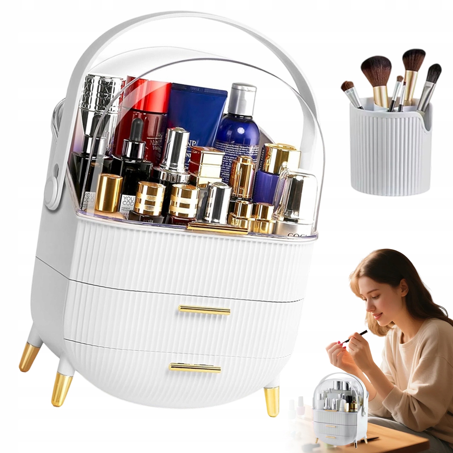 Krabička Krabička Na Kosmetiku 3 Úrovně S Průhledným Víkem