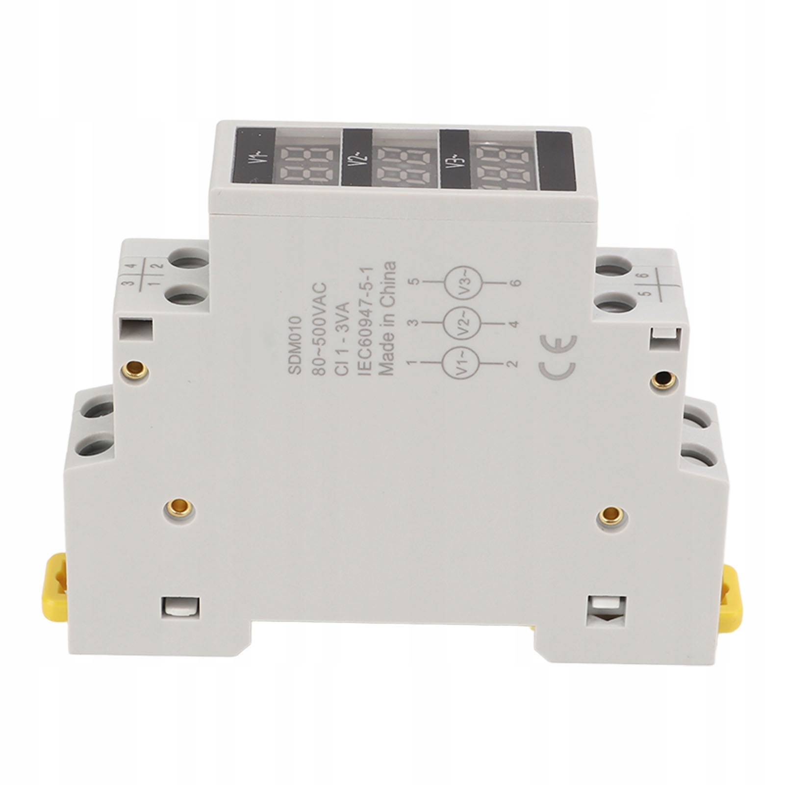 LICZNIK ENERGII 3 FAZOWY PRĄDU NAPIĘCIA LCD AC80-500V NA SZYNĘ DIN