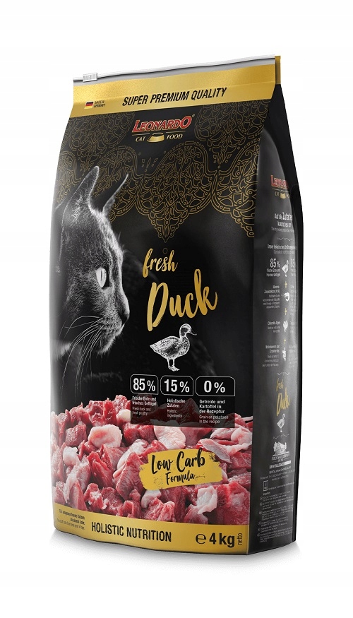 Levně Leonardo Fresh Beef & Poultry pro kočky s čerstvým masem, kachna a drůbež 4 kg
