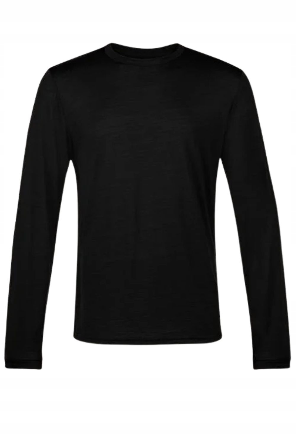 Koszulka z długim rękawem męska 100% wełna merino czarna M