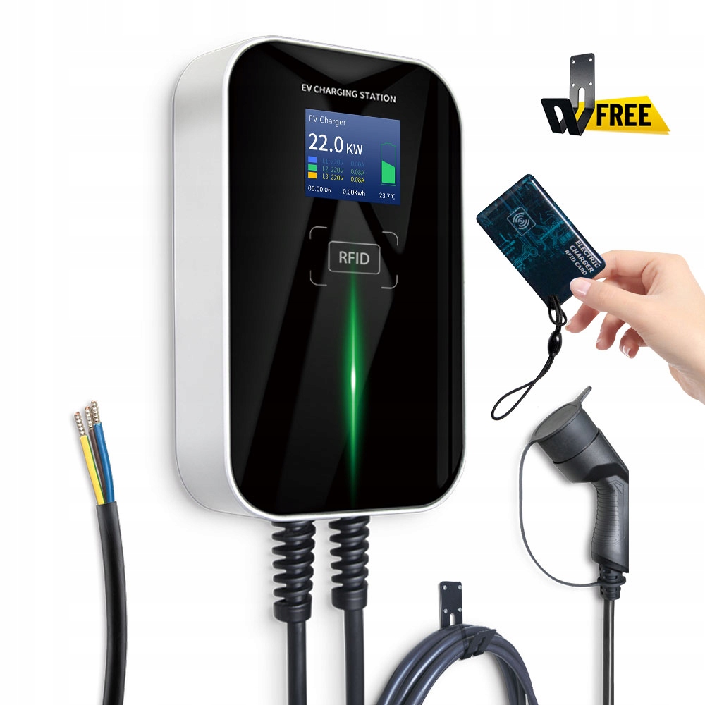 Nabíjačka do auta s Ev Wallbox kartou Besen 22kW Rfid držiak