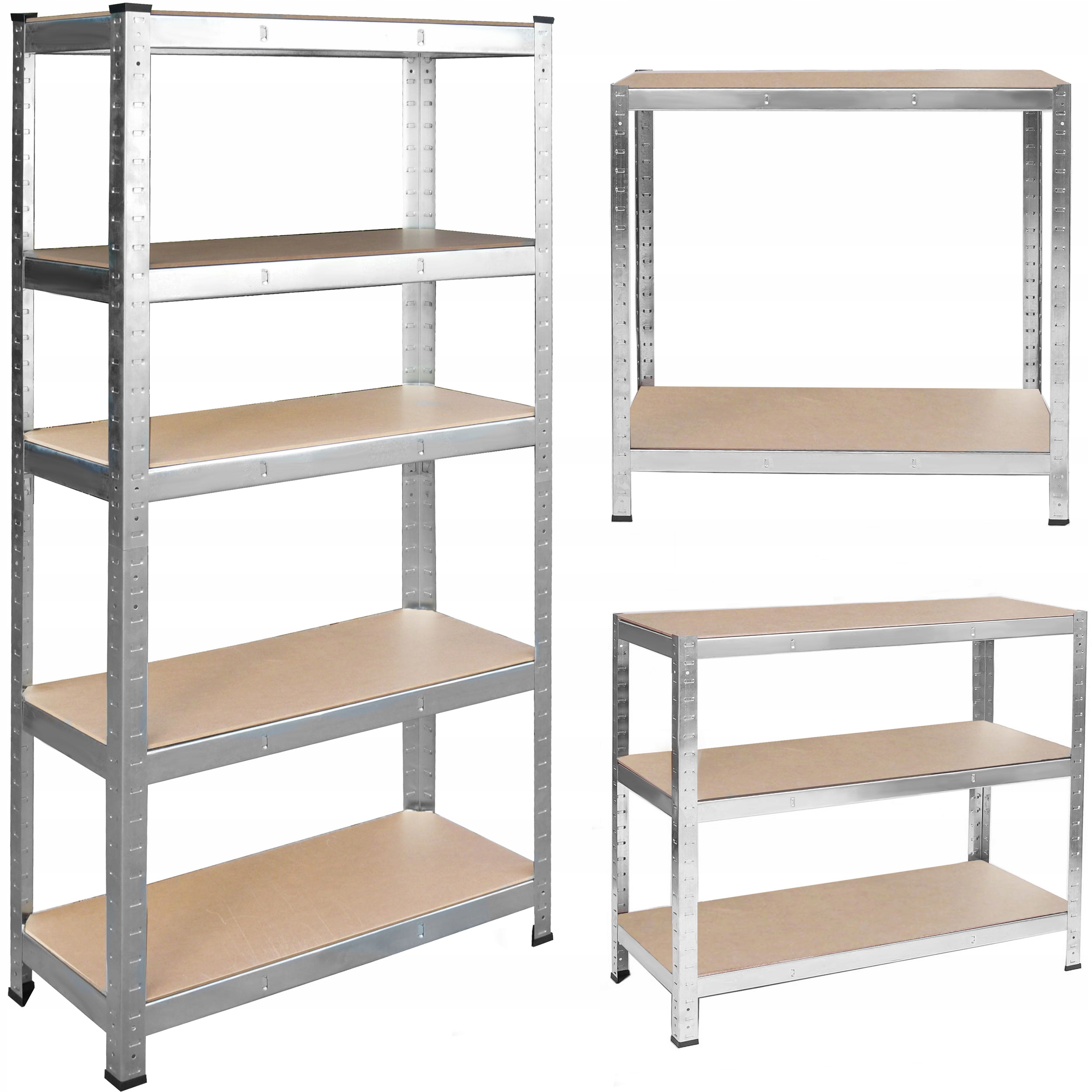 

Regał Metalowy Magazynowy 205x120x45cm 1000kg 2w1