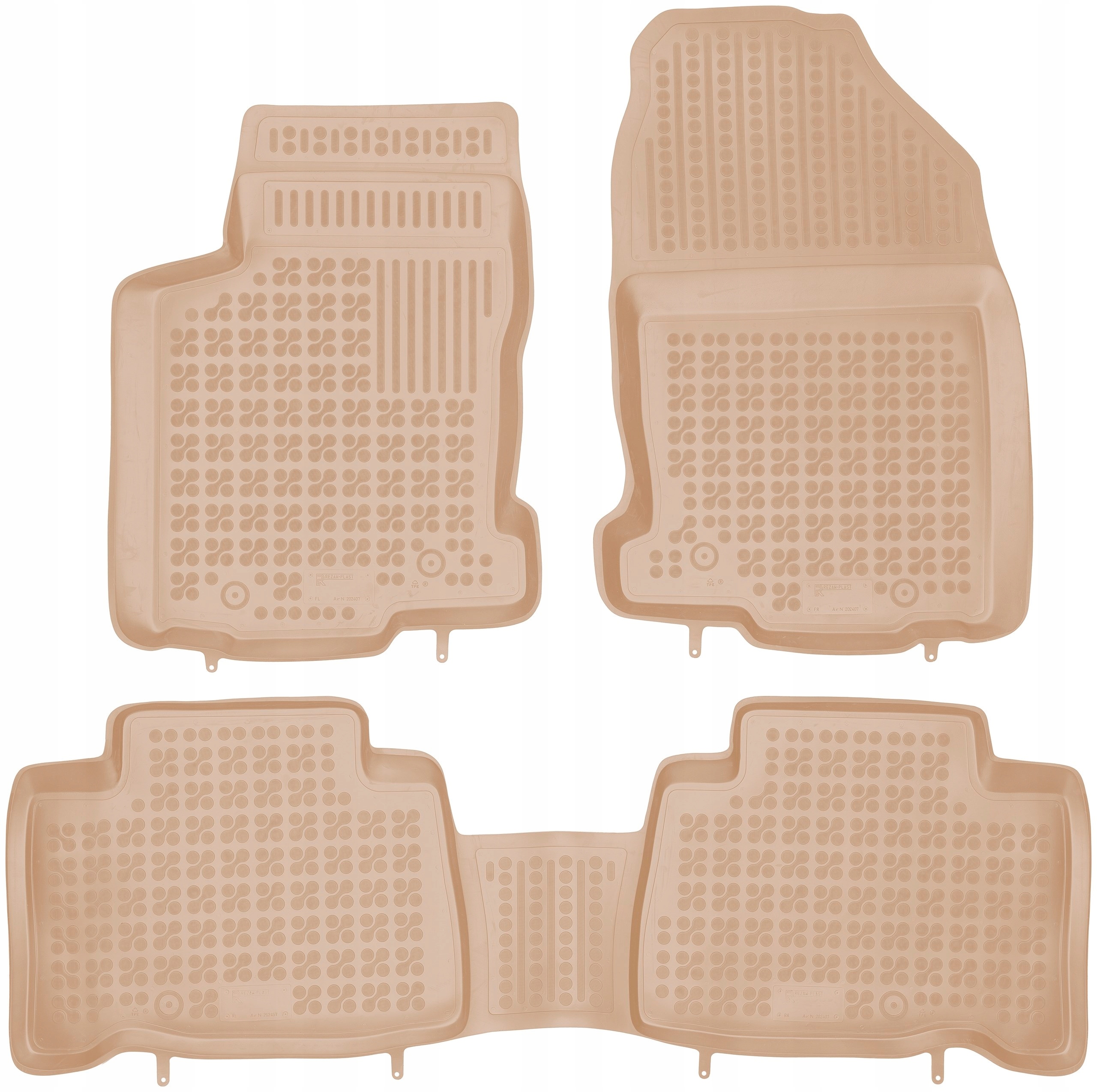 Lexus Nx Suv 2014-2021 Gumové rohože Béžové