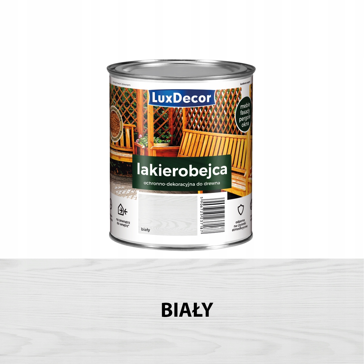 LUXDECOR LAKIEROBEJCA DO DREWNA 2,2L BIAŁA BIAŁY