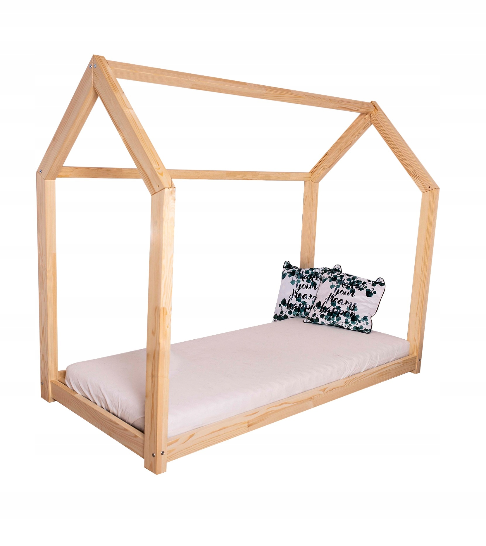 Łóżko pojedyncze domek – STAR – Drewno 200x80cm