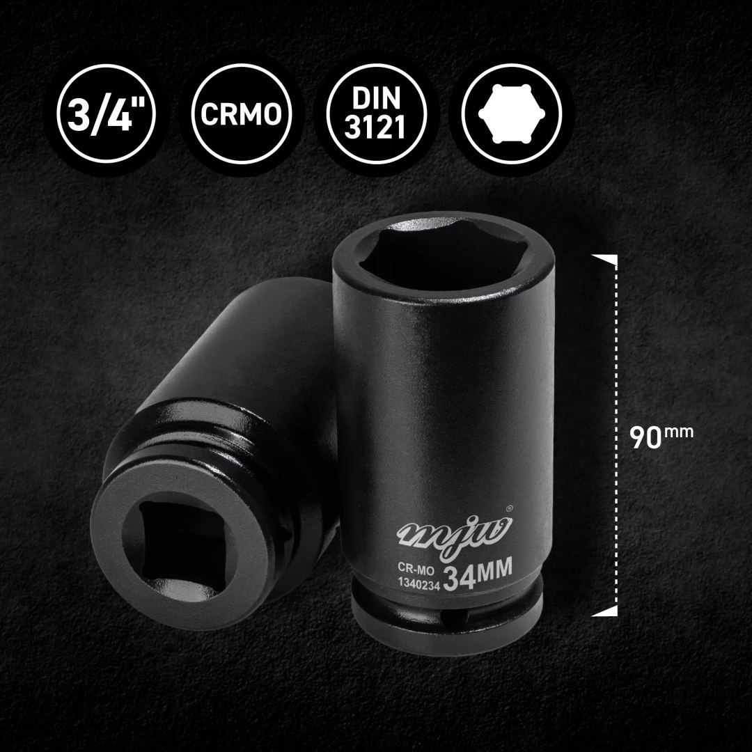 Nasadka udarowa 3/4" 6-kąt długa 46 mm