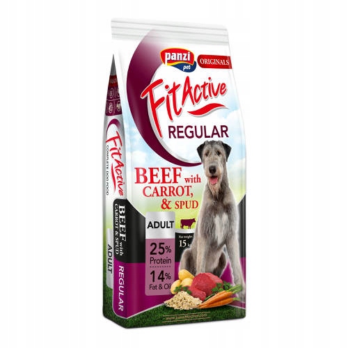 Levně Fit Active Dog Regular Beef krmivo s hovězím masem dospělý pes All Breed 15 kg