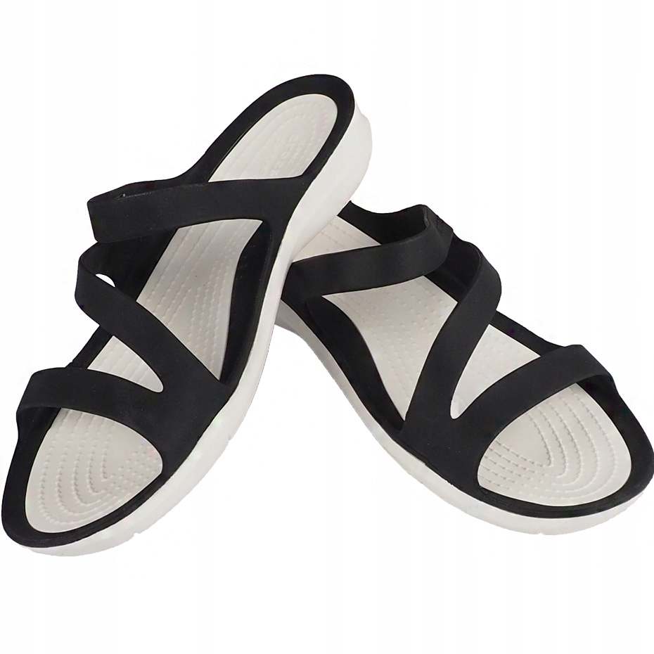 Nazouváky pantofle Crocs Swiftwater Sandal W černobílé 42-43