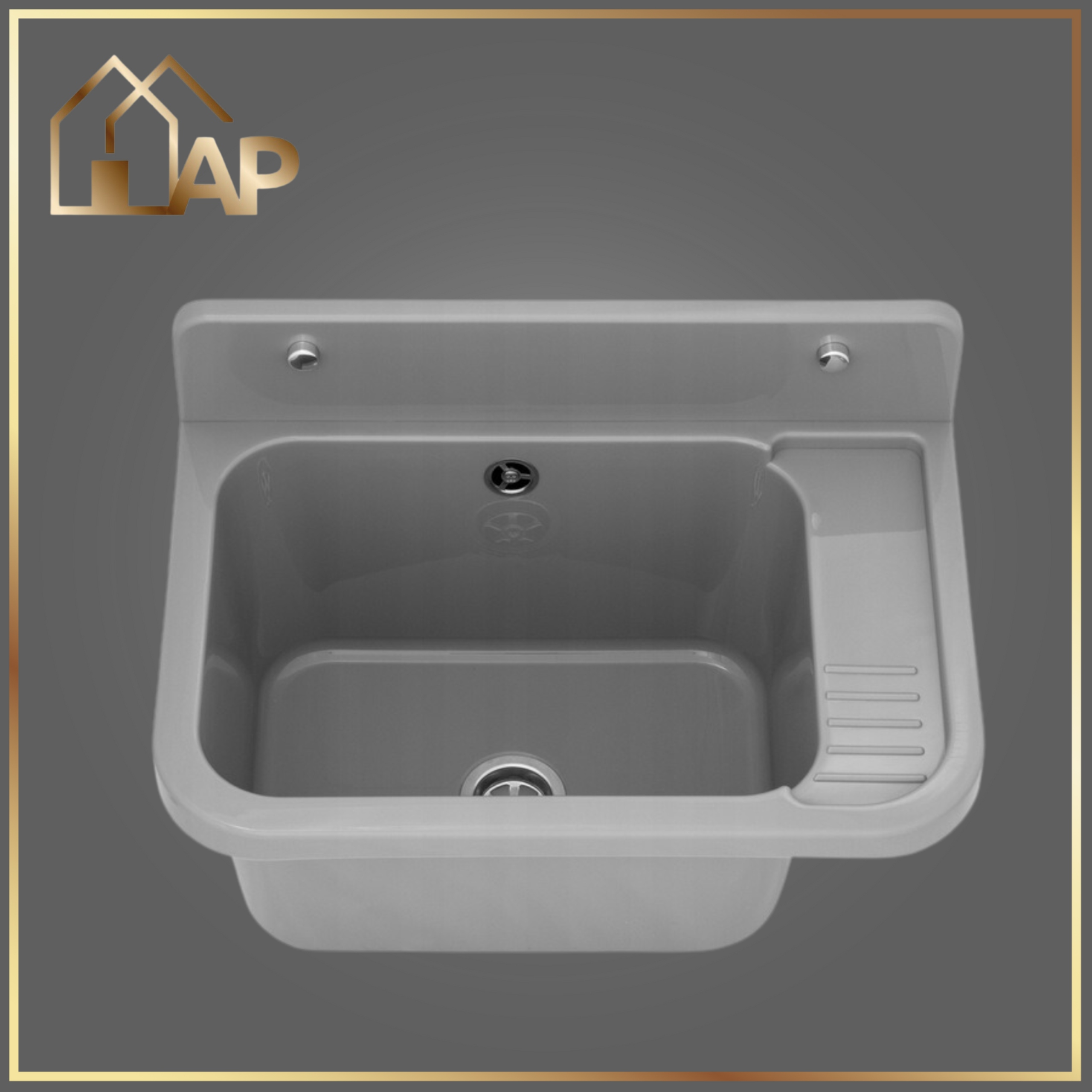 ZLEW GOSPODARCZY Komora Techniczna Roboczy Szary Pralnia Garaż Kotłownia Rodzaj wpuszczany