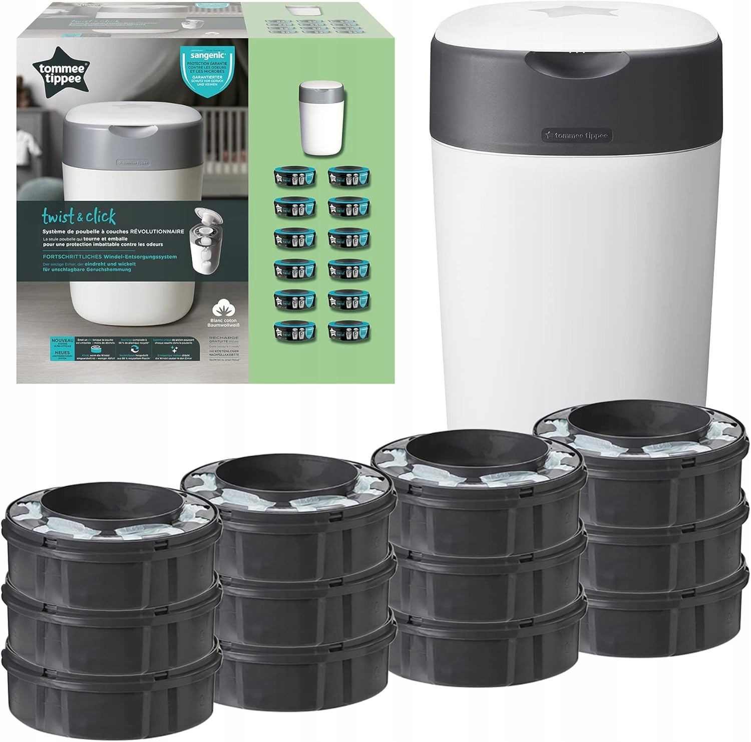 KOSZ TOMMEE TIPPEE TWIST&CLICK + 12 wkładów