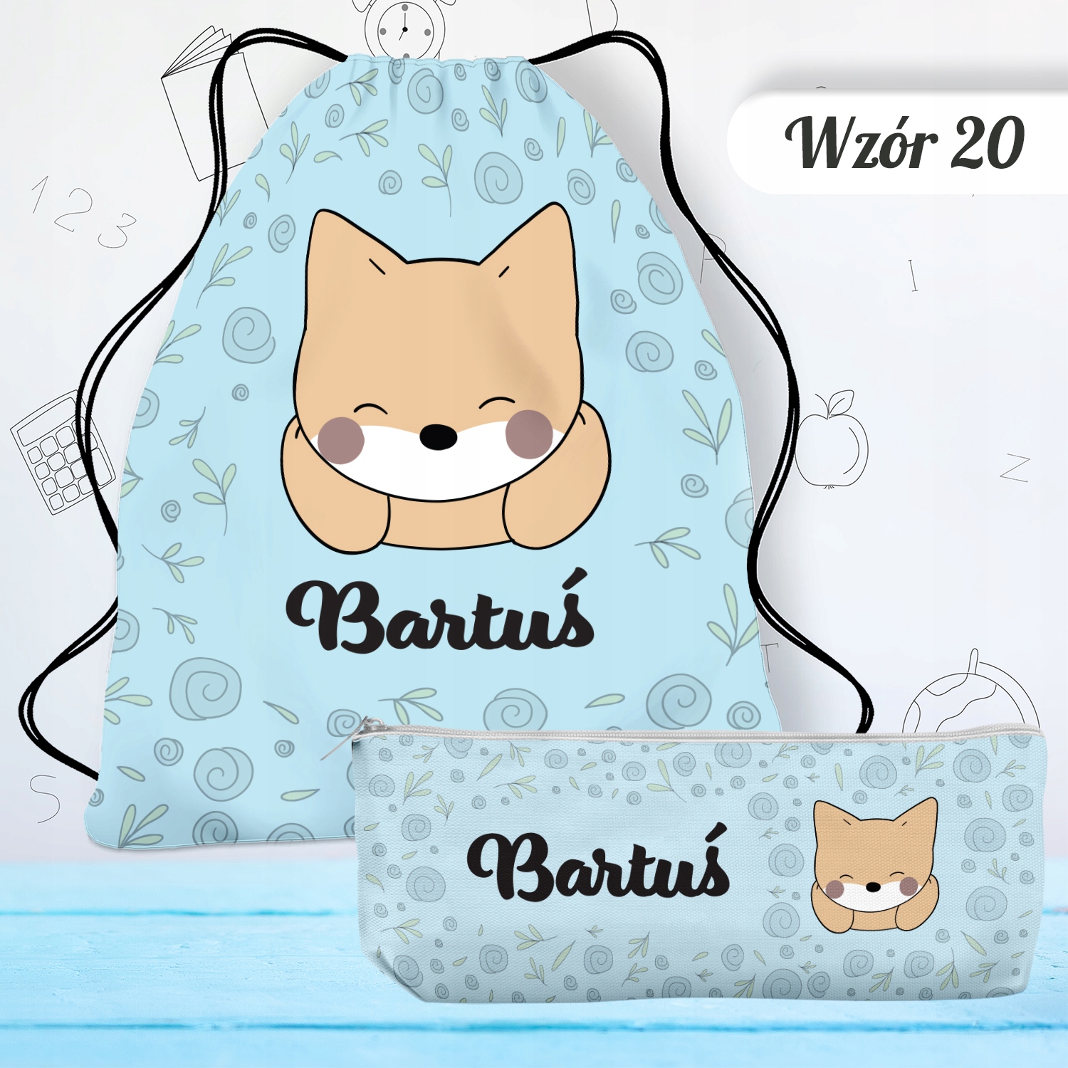 PLECAK WOREK NA BUTY WOREK DO PRZEDSZKOLA PIÓRNIK SZKOLNY Z IMIENIEM Bohater brak