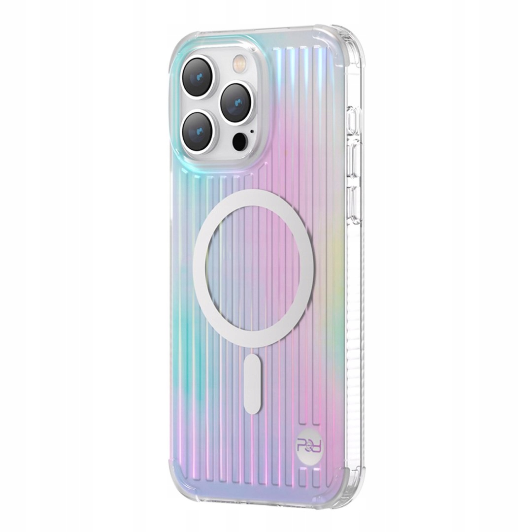 Magnetyczne etui iPhone 14 Plus MagSafe Pqy Go Out Series laser color