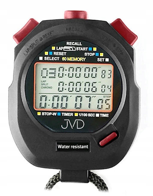 Stopky Jvd ST3860 1/100 10h Timer Metronom 60 Lap