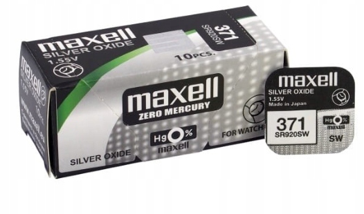 

10x Bateria srebrowa Maxell 371 SR920SW
