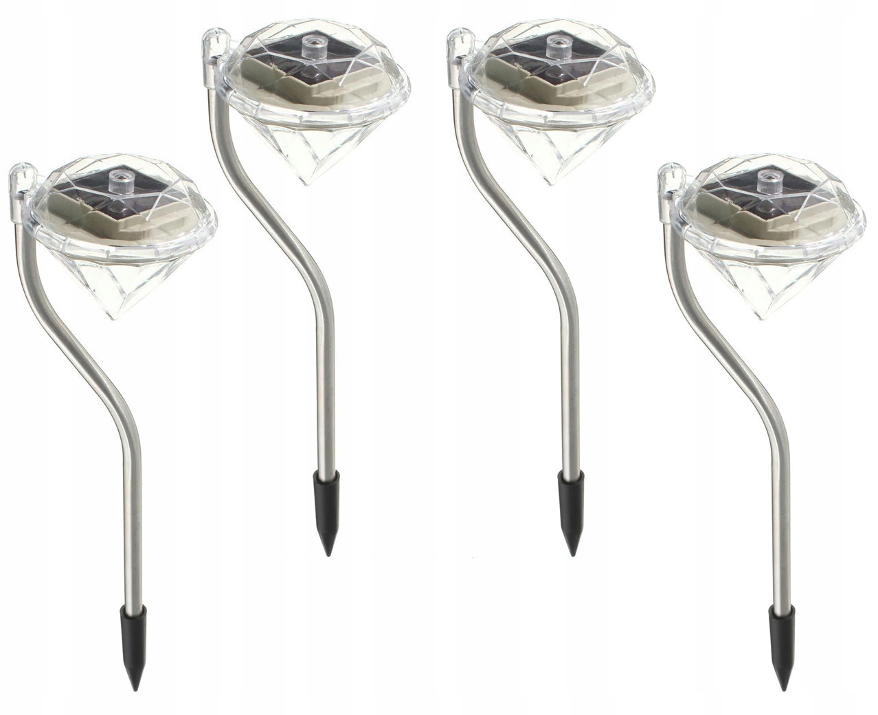 

4x Lampka ogrodowa Solarna Diament Led Zimna Rgb