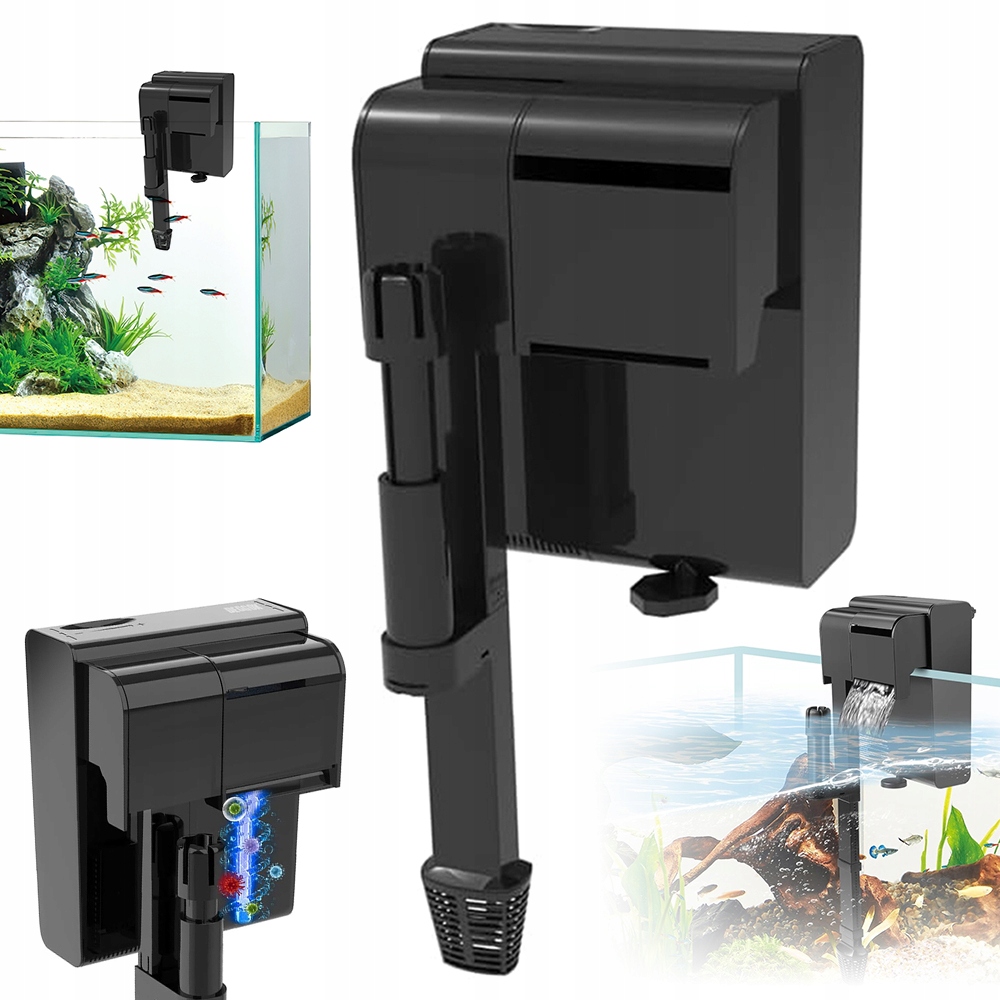 Levně Vnější Filtr Do Akvária, 450 L/h, Uv, Regulovatelný Průtok, Akvarijní Filtr