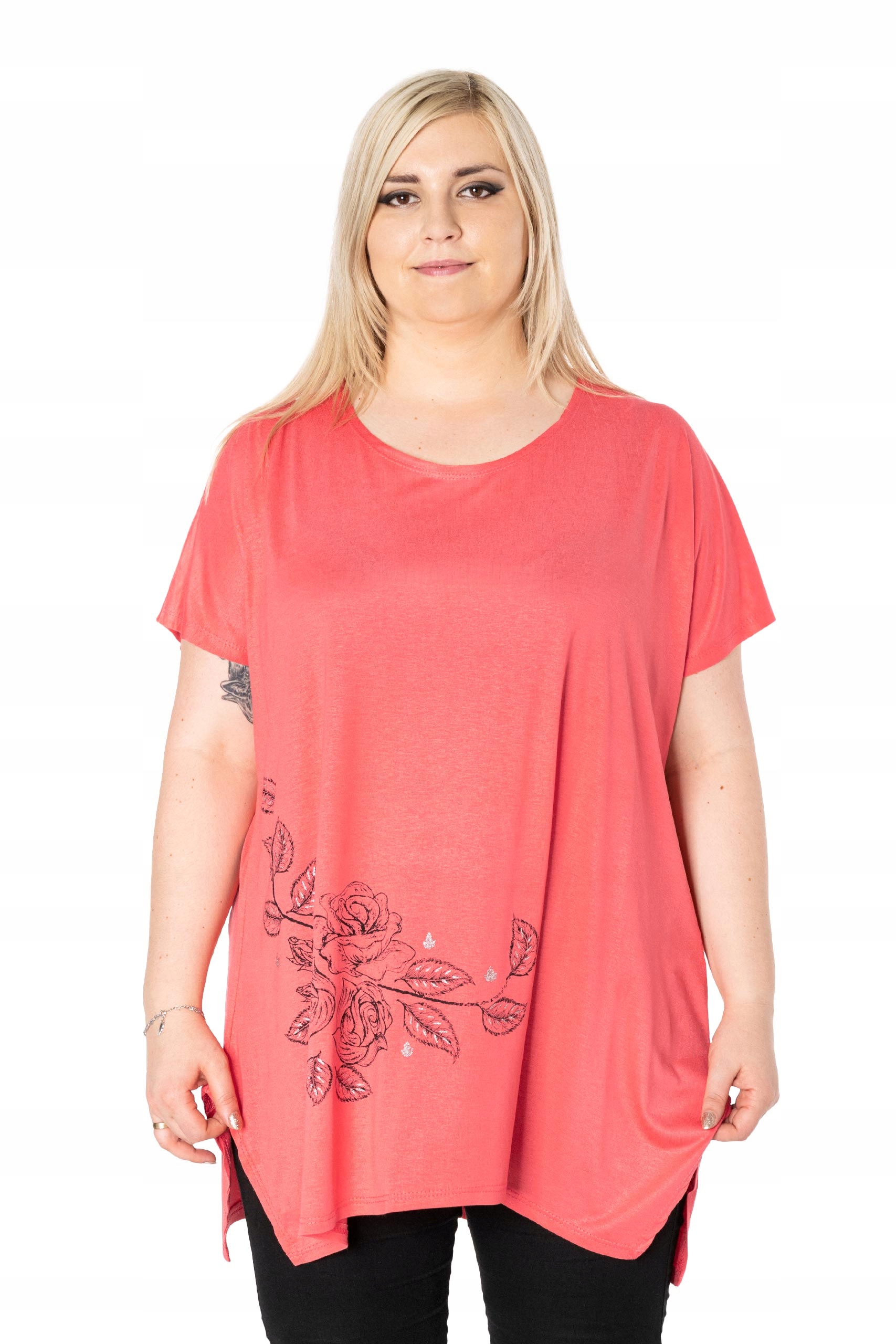 

Duża Długa Bluzka Damska Tunika Oversize KD18-4