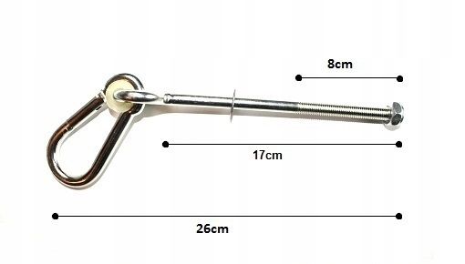 ŁĄCZNIK MONTAŻOWY KARABIŃCZYK ZAWIESIE 17CM