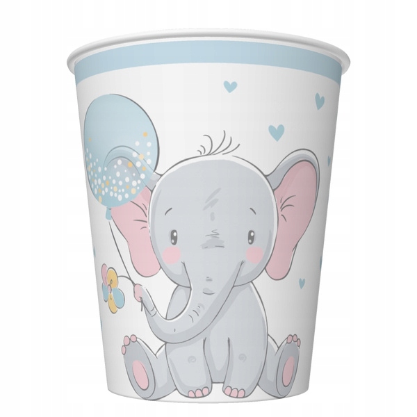 

Kubeczki Słonik Baby Boy Chłopiec Urodziny 250 ML