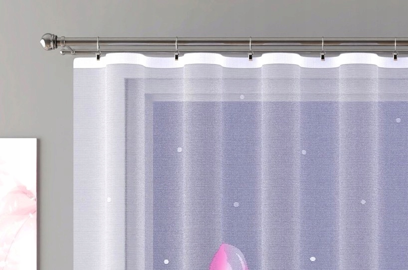 Słonik z balonem, firana 300x150cm z obszyciem Wysokość produktu 150 cm