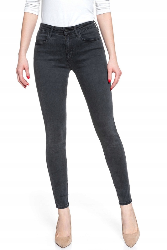 Wrangler Dámské Černé Úzké Nohavice S Bavlnou 24/32 6FA